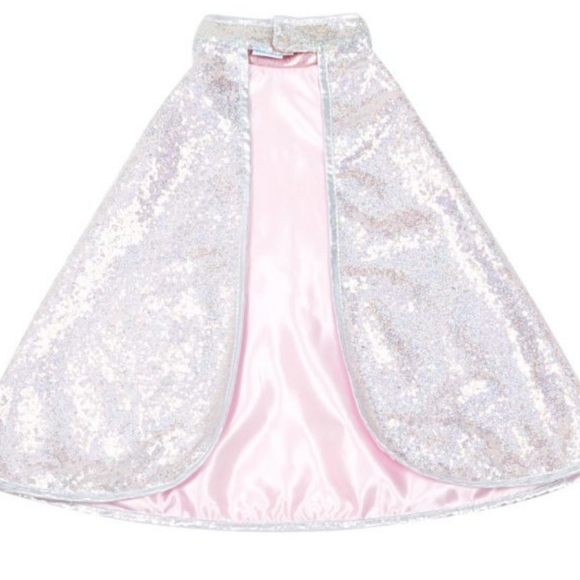 Great Pretenders Reversible Cape Halloween Costume Dress Up Sz 4-6Y Pink Sequin - Picture 10 of 12